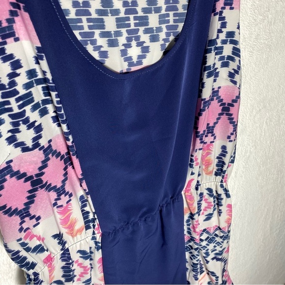 Petticoat Alley Womens Multicolor Vneck  Dress Size Large Artsy Geometric - Picture 2 of 6